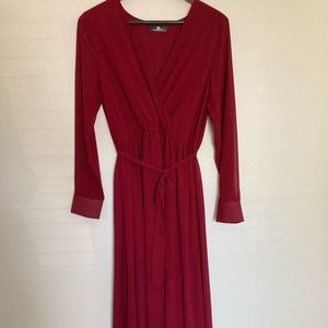 Maroon Maxi Dress
